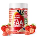 Hišne živali Purest EAA Gumies 120 Gumies (Strawberry), Essential Aminokisline - vseh 9 Essential Aminos (EAA) in vsi razvejani Chain Aminos (BCAA), Non-GMO, Gluten Free, vegetarijansko prijazno