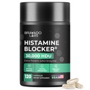 Bravado Labs DAO Supplements Histamin Blocker - Extra Jakost 30.000 HDU DAO Enzyme + Diamin oksidaza & Vitamin C za dnevno histaminsko presnovo in imuno podporo - 120ct
