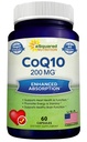 aSquared Nutrition CoQ10 200mg - 60 Kapsule - CO Q 10 dodatek - Koencim Q10 Ubikinon tablete - Vegan CoQ-10 Extra antioksidant Vitamin - Alternativa za softgels & Gumies