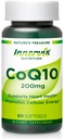 Visoka absorpcija CoQ10 200mg Softgels za zdravje srca in energijo Presnova - Močen antioksidant dodatek za uporabnike Statin - 30 Day Supply by Innervis Nutrition