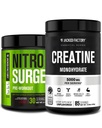Jacked Factory Nitrosurge Predworkout v črni češnja & Kreatin Monohidrat za moške in ženske