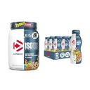 Komplet Dymatize Performance Protein Shake, Fruity Pebbles (12 pakiranje) + ISO100 Whey Protein Powder Isolat, Sadni Pebbles (20 servingov)