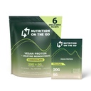 Nutrition On The Go Vegan Protein Powder Packets with Creatine – 20g Rastlinski proteini + 5g Kreatin – Enosmerne Potovalne beljakovine v prahu – Vse naravne, Gluten-free – Čokolada – (6-Pack)