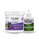 PET KING BRANDS ZYMOX Enzymatic Uha Obriši & Otic Solution Hidrokortizon Brezplačno za pse in mačke - Product Bundle - za umazana, voščena, Smrdeča ušesa & za Soothe Infections, 100 Štetje Obriši & 1,25oz Steklenica