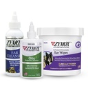 PET KING BRANDS ZYMOX Enzymatic Uho robčki in Otic Uho raztopina za pse in mačke - Izdelek paket - za Umazana, Waxy, Smrdljiva ušesa in za Ušesne okužbe, 100 ct, 4 oz in 4 oz