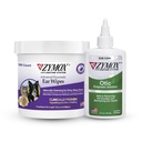 PET KING BRANDS ZYMOX Enzymatic Uha Obriši in Otic Solution Hidrokortizon Brezplačno za pse in mačke - Produktni paket - za umazana, voščena, Smrdeča ušesa & za soothe okužbe, 100 Štetje robčkov & 4oz steklenica