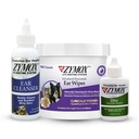 PET KING BRANDS ZYMOX Enzymatic ušesne robčke, čistilo za ušesa, in Otic uho rešitev za pse in mačke - izdelek paket - za Umazana, Waxy, Smrdeče ušesa in za Soothe ušesa okužbe, 100 ct, 4 oz in 1,25 oz