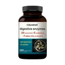NatureBell Digestive Enzymes - 240 Kapsule - Gut & Digestive Health Support Supplement* - z 20 Encimi, 5 Prebiotiki in 10-Strand probiotična mešanica