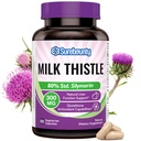 Milk Thistle, 300 mg, koncentrirani ekstrakt semen z 80% silimarina, detoks jeter za moške + ženske, enkrat na dan, 90 Veggie Caps