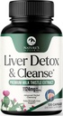 Jetrna čistila Detox in popravila - Milk Thistle Supplement for Digestion & Imune Health - ingver koren, Choline & Dandelion koren - Zeliščna jetra podporo s Silymarin, Pesetroot & Artichoke - 120 Kapsule