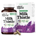 Kapsule Thistle iz divjega in organskega mleka 1000 mg - Dodatki za razstrupljanje jeter - Silimarin v prahu za čiščenje jeter - 90 veganskih kapsul - 45-dnevne zaloge - brez polnil, ne-GMO