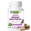 Mleko Thistle Jetra Cleanse Detox & Pomoč za popravila Organic dodatek, 12000 Mg 120 dan 30X Izvleček semena s Silymarin, MD Super Ultra Herbal Ledvice Lung Renew Aid Health Formula tablete, 120 Kapsule
