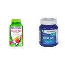 Vitamini cinka Vitafusion, Jagodni tangerin z okusom imunske podpore (1), 90 Count & HealthWise Medicated Chest Rub, 4 oz