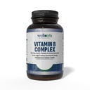 Wellotrix Advanced B- Complex – Celoten spekter 8 Esencialnih B vitaminov (B1, B2, B3, B5, B6, B7, B9, B12) v aktivnih koencimskih oblikah – podpira energetsko presnovo in celično zdravje – 120 kapsul