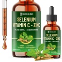 7v1 Tekoče kapljice selena s selenom, vitaminom C, cinkom, jodom, L-tirozinom, Ashwagandho in kurmetikom za podporo imunskemu in energetskemu sistemu - 1 FL Oz - 60-dnevna dobava