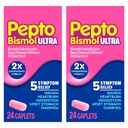 Pepto Bismol ULTRA Kapleti, vznemirjena lajšanje želodčne sluznice, navzea Relief, zgaga, relief, prebavne motnje, antidiareja Zdravila za odrasle - 5 Symptom Relief, 48 ct (2x24 ct)
