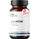 Designs for Health L 5-MTHF - Quatrefolic L Metilfolate dodatek 1mg (1700mcg DFE) - Metilirani Folat dodatek za ženske in moške - podpira metilacija - Ne-GMO, Gluten brez (120 kapsul)