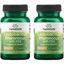 Swanson Lactobacillus Rhamnosus z FOS - 5 milijardami CFU - Prebavna zdravstvena podpora s Fructooligosaharidi - Probiotična podpora za zdravje prebavil* - Vegan - 60 Veggie Caps (2 paketa)