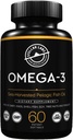 Steller Labs Omega-3 ribje olje dodatek - 60 CT LowFODMAP Potrjeno