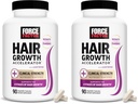 Force Factor Hair Growth Accelerator Multivitamin for Women & Men, with Lustriva, Biotin, Horsetail & Vitamins A, B12, C, D & E for Thicker Hair, Healthier Skin & Nails, 90 Capsules,(Pack of 2)