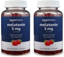 Osnove Melatonin 5mg, 120 Gummies (2 na serviranje), Jagoda (prej Solimo) (Pack z 2)