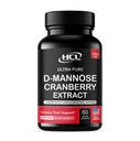 HCL HERBALNA KODA LABS D-manoza z izvlečkom iz brusnice kapsule 1500mg – visoka jakost USP stopnja D-manoza dodatek s celim sadnim brusnicam v prahu – Sečnina Tract Podpora – Ne-GMO 60 Kapsule