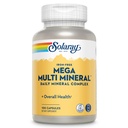 SOLARAY Mega Multi Mineral, Iron Free - Daily Mineral Supplement w/Trace Minerals, Elektroliti, Kalcij, Magnezij, Cink, Selen, Boron - Celularna energija, Imunska podpora, 60-dnevni garancije, 25 Serv
