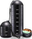 Zannaki tedenske tablete Organizator 7 dan 2 krat na dan, Prenosna kovina Travel Waterproof AM Pill Box,Velike tablete Case Container, BPA brezplačno dnevno medicina Organizator imetnik za vitamine, ribje olje, Dopolnilo