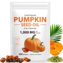 Pumpkin Seed Oil Capsules 300 Softgels – Cold Pressed Pumpkin Seed Oil Supplement with Essential Fatty Acids – Non-GMO, Gluten-Free – Supports Hair, Prostate & Urinary Wellness