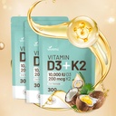 Vitamin D3 10000 iu Plus K2 (MK-7) 200 μg, 300 Kokosovo olje Mehkužci 