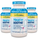 HEAL-N-SOOTHE Skupni podporni dodatki - Proteolitični encimi, kot so Bromelain & Papain, z Boswellia, Kurkurji & Ginger- spodbuja beljakovinske prebavne funkcije & telo obrambo Wellness- 90 Count (3 paket)