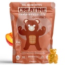 Creatine Monohydrate Gummies for Men & Women | 5000mg of Creatine Gummies per Serving | Sugar, Gluten Free & Halal | Pack of 90 for Pre Workout & Muscle Recovery | Peach Flavor