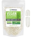 XPRS Nutra Vegan Velikost 000 praznih kapsul - 100 Štetje Prozorne prazne veganske kapsule - Vegetarijanske tablete - DIY Zelenjavna kapsula Polnjenje - Veggie Caps tablete
