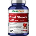 NusaPure Plant Sterols 1500 mg - 180 tablet (ne- GMO, vegan) Beta sitosterol, bioperin