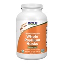 NOW Foods Supplements, Cel Psyllium Husks, Certified Organic, Non-GMO Projekt preverjen, Topni Fiber, 12-Ounce