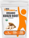 BulkSupplements.com Organic Kudzu Root Powder - Organic Kudzu Root Supplement, Zeliščni dodatek - Gluten Free - 1g na Serving, 250g (8.8 oz) (Pack of 1)