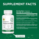 Nova Zelandija - Astaksantin 12mg iz Microalgae Haematococcus Pluvialis - 60 Soft Gels - GSO & Gluten Free - Antioksidant - podpira skupno mobilnost in post vadbe okrevanje, kožo in zdravje oči