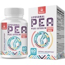 Liposomski palmitoiletanolamid 1000 mg + luteolin 100 mg, mikronizirana pea 99% visoko prečiščena - povečana absorpcija in biorazpoložljivost, 60 Softgels