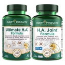 Purity Products Bundle - Ultimate HA + HA Joint Formula Ultimate H.A. (BioCell Collagen, Quercetin, Hyaluronic Acid + More) - H.A. Joint for Joint Flexibility, Mobility + More