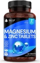 Magnezij dodatek 500mg Magnezij in cink dodatek - visoka absorbcija magnezijev oksid in cink - mišične kosti in zdravo imunske funkcije - Vegan, ne- GMO, Gluten-free - 120 Enostavno za pogoltniti tablete