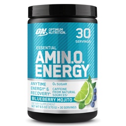 Optimum Nutrition Amino Energy - Pre Workout with Green Tea, BCAA, Amino Acids, Keto Friendly, Green Coffee Extract, Energy Powder - Blueberry Mojito, 30 Servings (Packaging May Vary)