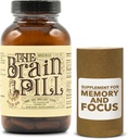 Kapsule tablete za možgane 90 – dodatki za obnovitveni organski možgani – spominske tablete za kapsule Brain w/ Ginkgo Biloba, Levji Mane & Sage - Brain Booster dodatek za fokus, Spomin, Jasnost, energija