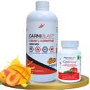 Bricker Labs Power and Performance Duo: Carniblast Liquid L-Carnitine 3000 mg & Optiflow Blood Flow Supplement, 60 Capsules