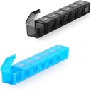 2 Pack Extra velike tablete Organizator, Sukuos tedenske tablete škatle, tablete primeru, Medicina Organizator za vitamine, ribje olje ali dodatki
