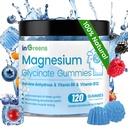 120 Štetje Magnezij Glycinate Gumies 700mg, Žvečljivi Magnezij Gumiji za odrasle in otroke, Visoka absorpcija, spanje, Sprostitev in fokus podpora, Non-GMO, Gluten-free, Mešana Berry Flavor, 60 dnevna dobava