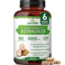 Zazzee Extra Strength Astragalus Root 20:1 Extract, 5000 mg Jakost, 70% polisaharidi, 180 Veganske kapsule, 6 Mesec dobave, 100% vegetarijanski, standardizirani in koncentrirani 20X ekstrakt, ne-GMO