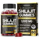 Shilajit Gummies za moške in ženske 1000mg (Visoka jakost zlata stopnje z 85+ Trace Minerali s Fulvic Acid) - Energy & Immunitete Podpora - Tretja stranka Tested, Non GSO, Vegan & Made v ZDA - (60 Gummies)