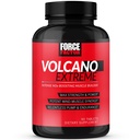 Force Factor Volcano Extreme Pre Workout Nitric Oxide Booster Supplement for Men with Creatine, L-Citrulline,and Huperzine A for Better Muscle Pumps, Strength, Focus, Workout Performance, 90 Tablets