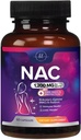 NAC Supplement - 1200mg per Serving N-Acetyl-L-Cysteine – Optimal Absorption Immune Support with Powerful Antioxidants - Respiratory & Liver Health Support - Gluten Free, Bottled in USA - 60 Capsules