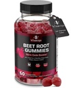 Beete Root Gummies - Super Nitric Oxide Beets dodatek - rdeče pese srčnih žveči z grozdje semena moč & B12- Granatna aroma, 60 Žvečilni listi